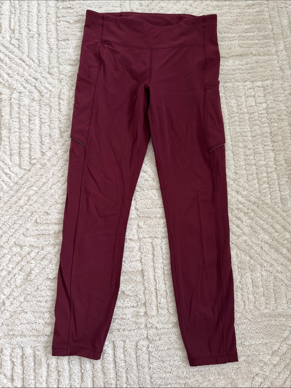lululemon athletica Burgundy High-Rise Athletic Leggings
